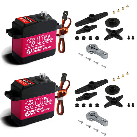 2 Pack 30Kg Digital RC Servo With Full Metal Gear DS3230MG Waterproof Steering RC Servo for eighth and tenth scale RC cars