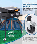 3 Inch Swivel Caster Wheels With Brakes For Griddle Stands Set Of Four Heavy Duty Casters Rollin Smooth 360 Degree Mobility With Griddle Stand