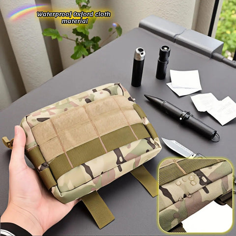 Versatile Tactical Pouch Waist Bag For Everyday Carry, Water Resistant 600D Nylon EDC Organizer With MOLLE Webbing in hand