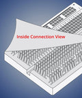 Inside connection view of Solderless Prototype Breadboard Kit With 1x830 Tie In Grid, 2x400 Tie Points, And 6x170 Tie Points Mini Modular Breadboard