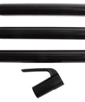 Three Piece Extension Wet Dry Vacuum Wand Set With Handle For 2.5 Inch Hoses Durable Polypropylene Molded Construction Black