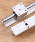 Two Piece SBR12 Linear Guide Rail Kit With Four Matching UU Sliding Blocks Eight Hundred Millimeter Heavy Duty Aluminum Rods