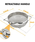 Stainless Steel Honey Strainer With Double Sieve Filter For 5 Gallon Buckets Beekeeping Tools featuring retractable handle