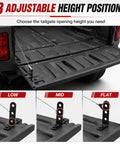 Upgraded Tailgate Extender Leveling Mount For Honda Pioneer showing 3 adjustable height positions