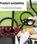D Bottom Golf Cart Steering Wheel With Adapter For Precedent Carts Red Skid Finish Easy Install Upgrade Your Ride With A Sleek D