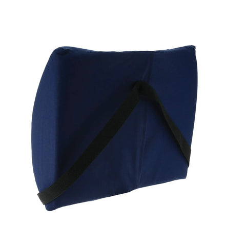 Premium Ergonomic Lumbar Support Cushion For Office Chair And Car Seats Provides Superior Lower Back Pain Relief, navy with adjustable strap.