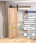 48 Inch Bifold Barn Door Hardware Kit For Two Doors In Black Finish With Corrosion Resistant Carbon Steel Construction installed