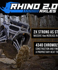 Rhino 2 Point 0 Rear Axle For Can Am Maverick X3 And Max XRS Models Made With 4340 Chromoly Steel Smart Lok Fits 72 Inch
