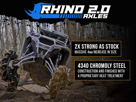 Rhino 2 Point 0 Rear Axle For Can Am Maverick X3 And Max XRS Models Made With 4340 Chromoly Steel Smart Lok Fits 72 Inch