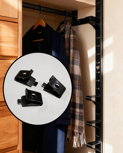28 Pack Rock Solid Shelf Clips Adjustable Heavy Duty Steel Brackets Lock Tight On 255 And 256 Pilaster Strips Rust Resistant Stay Put No Wiggle Room For Kitchen Cabinets