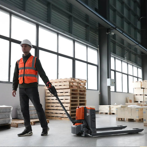 Heavy Duty Electric Pallet Jack Truck With 3300 Lb Capacity And Lithium Ion Battery for easy warehouse material handling