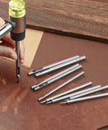 10 Pack Leather Hole Punch Set 0.5mm To 3.5mm, hollow punches on leather, carbon steel for belts, watch bands and crafts