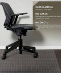 Office chair on Heavy Duty PET Chair Mat For Carpeted Floors 32 X 48 Inches Hard Material Desk Floor Protector Slip Resistant Easy Glide Office Chair Mat For Home Office On Thick Carpets