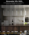 Modern Led Pendant Lights 3 Pack For Kitchen Island Dimmable 5Cct Switchable Color Tone Ceiling Lamp in a stylish kitchen setting.