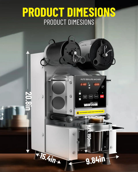 Top Tier Automatic Cup Sealer Machine For Busy Cafes Rapidly Seals Six Hundred Cups Per Hour With Smart Display Perfect For Bubble Tea Or Coffee Shop Built Different To Level Up Your Daily Beverage Grind