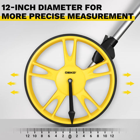 Straight Up Accurate 12 Inch Measuring Wheel For Quick Distance Tracking In Feet Folds Flat For Easy Storage With Simple One Key Reset And Carry Bag Ready To Roll On Any Project Site No Sweat Guaranteed