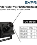 Front view of 1080P 120FPS High Speed USB Camera With M12 Wide Angle 12MP IMX577 Sensor, resolution details shown.