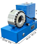 Plug And Play Electric Hydraulic Hose Crimper With 8 Precision Dies for 6 To 28mm rubber and steel lines, portable 110V machine.