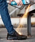 Heavy Duty Steel Toe Covers For Shoes Non Slip Safety Overshoes With Durable Anti Crush Guard Universal Fit on work boot.