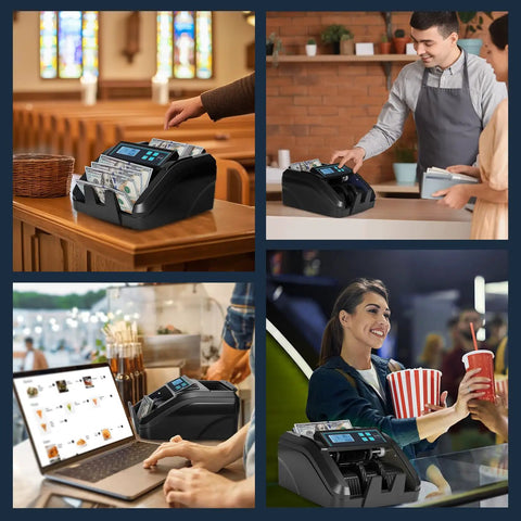 Value Counting Money Counter For Cashiers, Boss Level Speed At 1100 Bills Per Minute in various retail settings