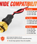 Radiator Coolant Fan Switch Replacement With Connector Pigtail Harness Water Temperature Sensor Switch For Honda Accord Civic CR V Odyssey And Acura Integra RSX TL CL Plug And Play Drop In Ready brass threaded switch with wires