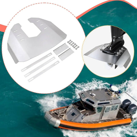 Stainless Steel Cavitation Plate For Boats Hydrofoil Fin Outboard Motor Upgrade For Smoother Takeoff And Faster Planing