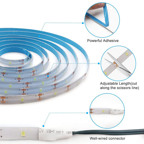 Battery Powered LED Strip Lights 9.8Ft Multicolor With Remote Dimmable Timer Waterproof Flexible Tape For Indoor Outdoor Decor TV Backlight Bedroom Kitchen Boat Table Garden Dope Mood Lighting