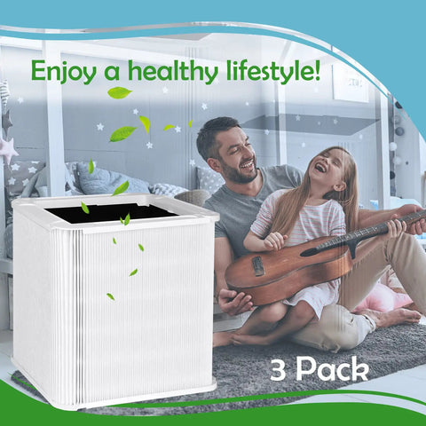 Blue Pure 211 Plus True HEPA Replacement Filter 2 Pack For Blueair Blue Pure 211 Plus And Max Air Cleaner with family lifestyle image