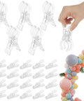 25 Pks Heavy Duty Balloon Arch Clips With Spring Clamps For Garland Backdrops Birthday Weddings Photoshoots Party Decorations Reusable Transparent Plastic Accessories That Are Perfect For Any Awesome Event, clear plastic clips and hand holding one