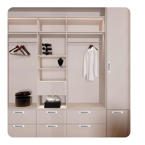 Two Pack Aluminum Alloy Push Pull Door Knobs With Self Adhesive Handles For Kitchen Cabinets Windows Sliding Closets Durable Silver Finish Non Slip Grip Quick And Easy Install No Tools Needed 5.83 Inch Length on beige wardrobe drawers
