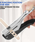 Three Pack Heavy Duty Handheld Hole Puncher Set Delivers Clean One Quarter Inch, Five Sixteenths Inch, And Three Eighths Inch Holes