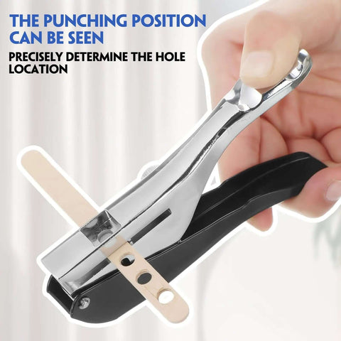 Three Pack Heavy Duty Handheld Hole Puncher Set Delivers Clean One Quarter Inch, Five Sixteenths Inch, And Three Eighths Inch Holes