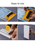 Steps to use Two Pack Sandpaper Holder With Sponge Grip For 9 By 3.6 Inch Wet Dry Sheets, Durable Hand Sander Block