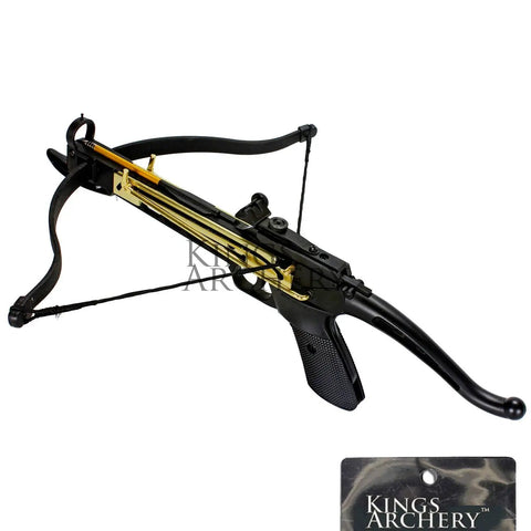 80 Pound Self Cocking Crossbow Bundle With Adjustable Sights, 27 Aluminum Arrows, Spare String And Caps, Fiber Glass Bow, Fast Reload System