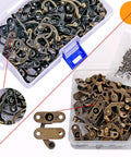 20 Pieces Jewelry Box Latches Set Thickened Solid Bronze Tone Antique Style Box Latch With Zinc Alloy Construction Includes 80 Replacement Screws Right Latch Buckle For Secure Elegant Storage