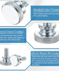Heavy Hitter M8 X 16mm Knurled Thumb Screws displaying stepped head and straight line texture for secure fastening.