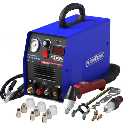 65 Amp Pro Grade Plasma Cutter With Dual Voltage 110V And 220V Inverter IGBT Power Non Touch Pilot Arc HF Air Start LED Digital Display