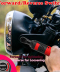 Three Eighths Inch Cordless Ratchet Wrench Set With Extended Reach And Up To Forty Foot Pounds Of Torque used on motorcycle