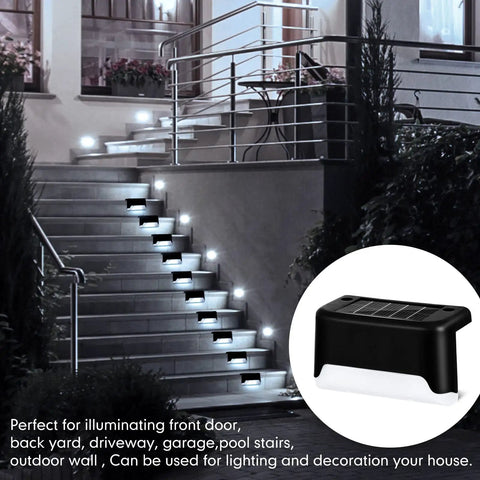 36 Pack Solar Deck Lights Outdoor Step Lights Wireless Waterproof LED Stair Lights for Pool Garden Fence Wall Patio Yard Porch White No Wires, Easy Install, illuminating stairs
