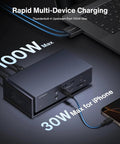 Kick Your Daily Grind Into Hyperdrive With This Rock Solid Thunderbolt 4 DisplayLink Dock, showing rapid multi-device charging with ports.