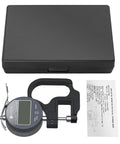 Digital Thickness Gauge For Leather Paper Fabric And Film With 0.0005 Inch Resolution And 0 To 0.5 Inch Range One Hand Operation