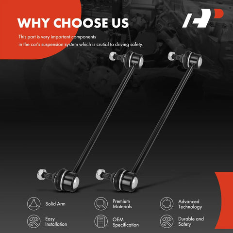 Two Pack Front Sway Bar Links For Honda Fit 2009 To 2014 Insight 2010 To 2014 CR Z 2011 To 2016 Stabilizer Bar End Links image