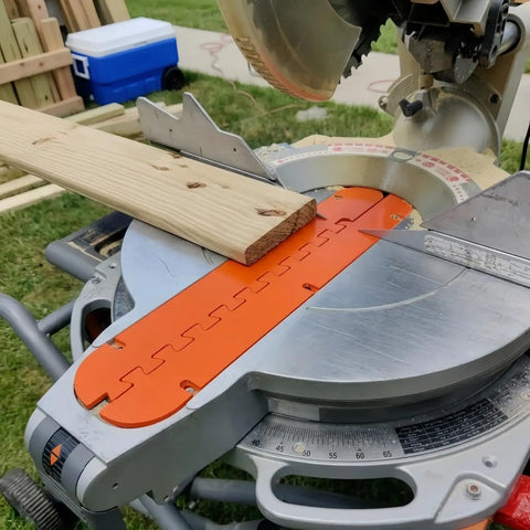 Miter Saw Throat Insert Plate Replacement With Dual Dovetail Design For MS1290LZA And MS1290LZ1 Sliding Compound Saws in use