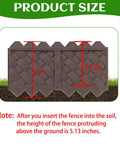 Interlocking No Dig Garden Edging Border Kit with 5.13 inch protrusion, brown weaving style, for lawns and flower beds.