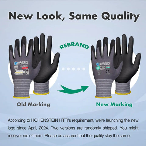 MicroFoam Nitrile Coated Work Gloves With 25 Percent Thinner Coating 3 Pairs Seamless Knit Nylon For Men And Women Ideal For Automotive Warehouse And Construction Large Gray KG18NB