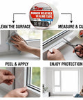 Heavy Duty Weatherproof Seal Tape 2 Inch By 30 Yards Blocks Drafts And Rain Leaks With Waterproof Adhesive No Residue Weather