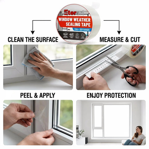 Heavy Duty Weatherproof Seal Tape 2 Inch By 30 Yards Blocks Drafts And Rain Leaks With Waterproof Adhesive No Residue Weather