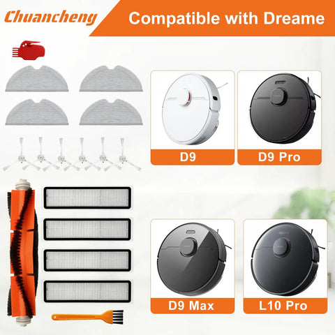 Must Have All In One Vacuum Cleaner Accessories Kit For D9 D9 Max D9 Pro L10 L10 Pro with brushes, filters, and mops.