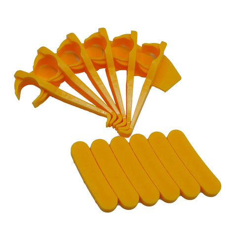 Tire Changer Plastic Inserts Kit With Nylon Rim Edge Protectors For Duck Head Mount Demount Tools, 6 Front Upper And 6 Rear Lower