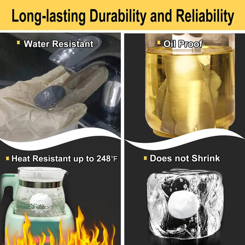Heavy Duty Epoxy Putty Stick for Quick Home Repairs Waterproof Heat Resistant Easy Patch for various surfaces showing durability and resistance.